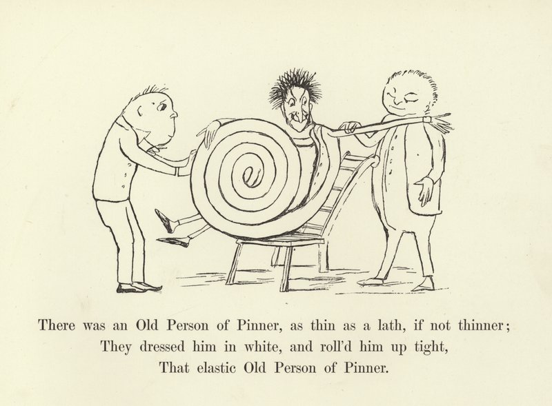Havia uma Pessoa Antiga de Pinner, tão magra quanto uma ripa, se não mais magra de Edward Lear