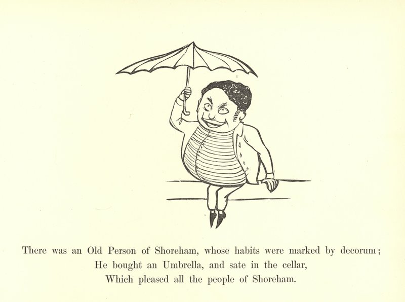 Havia uma pessoa idosa de Shoreham, cujos hábitos eram marcados pelo decoro de Edward Lear