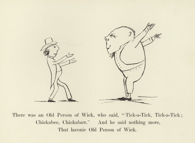 Havia um velho de Wick, que dizia: Tick-a-Tick, Tick-a-Tick; Chickabee, Chickabaw de Edward Lear