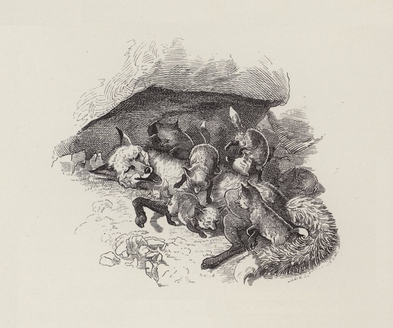 Ilustração para The Water-Babies de Charles Kingsley (gravura) de Edward Linley (after) Sambourne