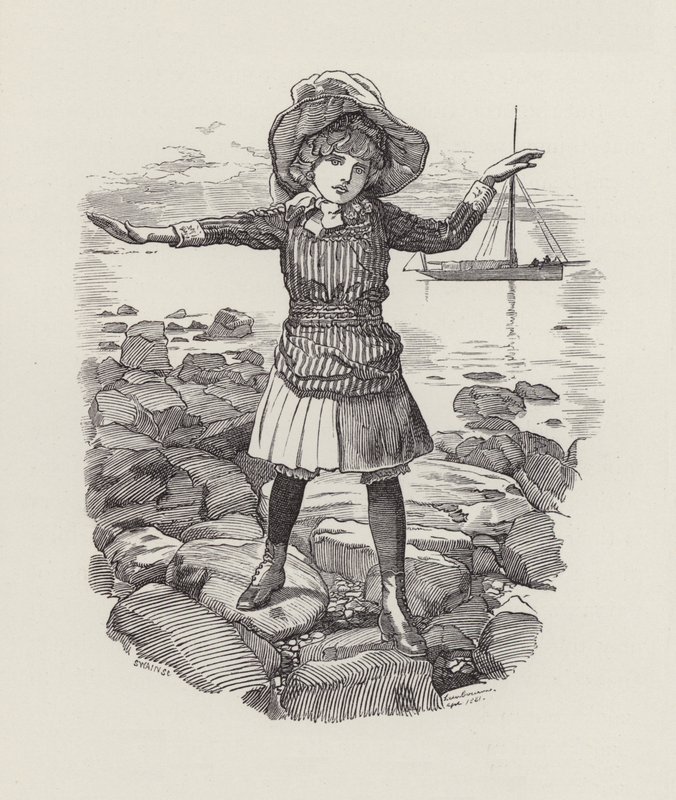 Ilustração para The Water-Babies de Charles Kingsley (gravura) de Edward Linley (after) Sambourne