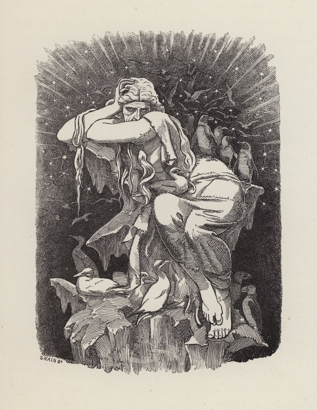 Ilustração para The Water-Babies de Charles Kingsley (gravura) de Edward Linley (after) Sambourne