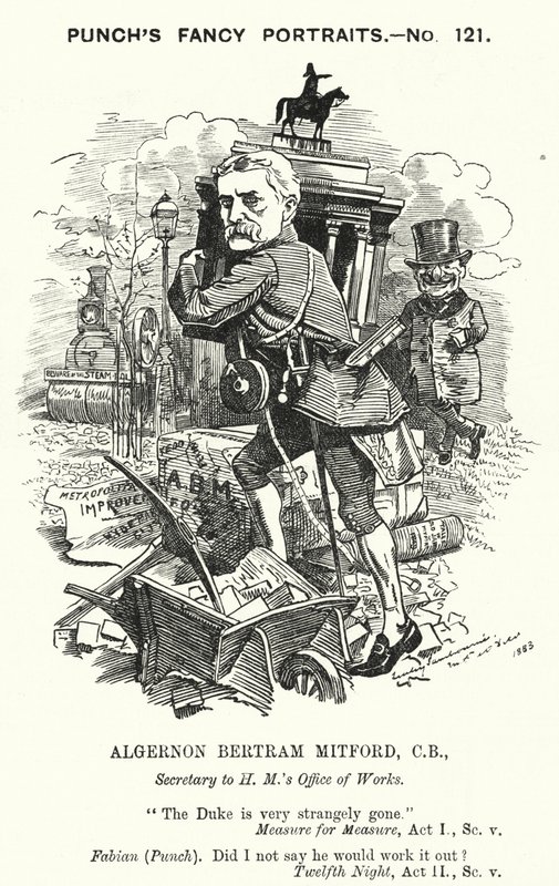 Soco cartoon: Algernon Bertram Freeman-Mitford de Edward Linley (after) Sambourne