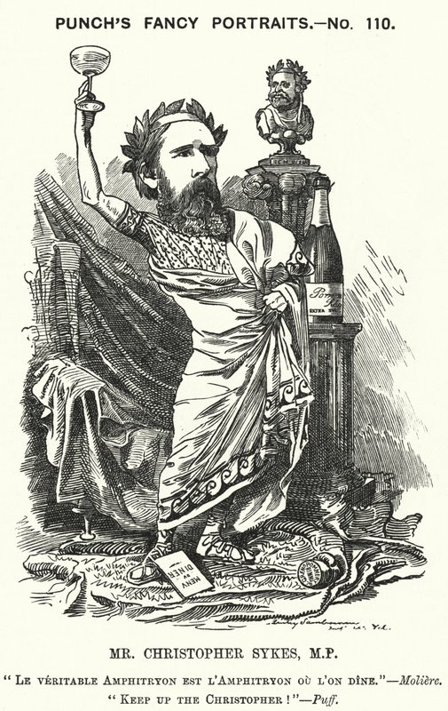 Soco cartoon: Christopher Sykes, político conservador inglês (gravura) de Edward Linley (after) Sambourne