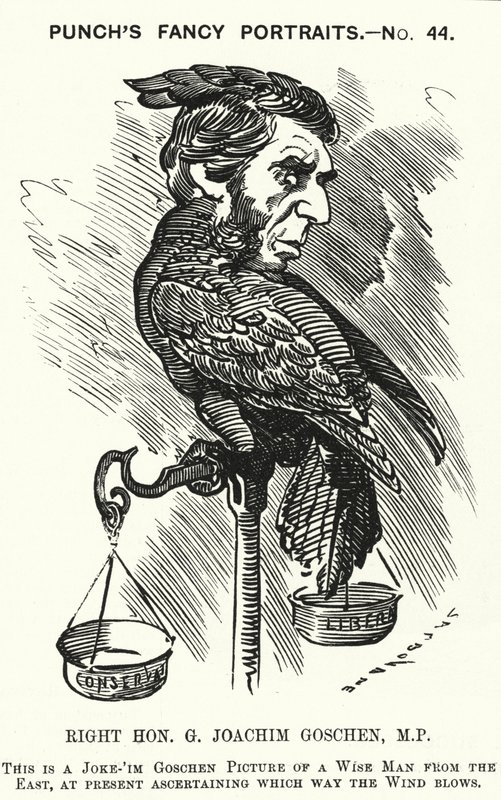 Soco cartoon: George Goschen de Edward Linley (after) Sambourne