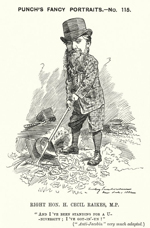 Soco cartoon: Henry Cecil Raikes, político conservador inglês (gravura) de Edward Linley (after) Sambourne