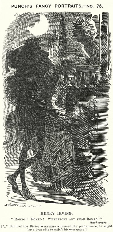 Soco cartoon: Henry Irving, ator inglês (gravura) de Edward Linley (after) Sambourne