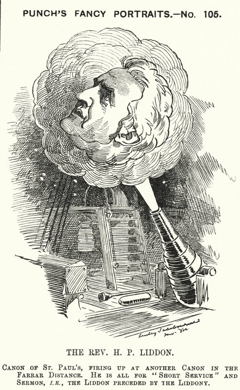 Soco cartoon: Henry Liddon, teólogo inglês (gravura) de Edward Linley (after) Sambourne