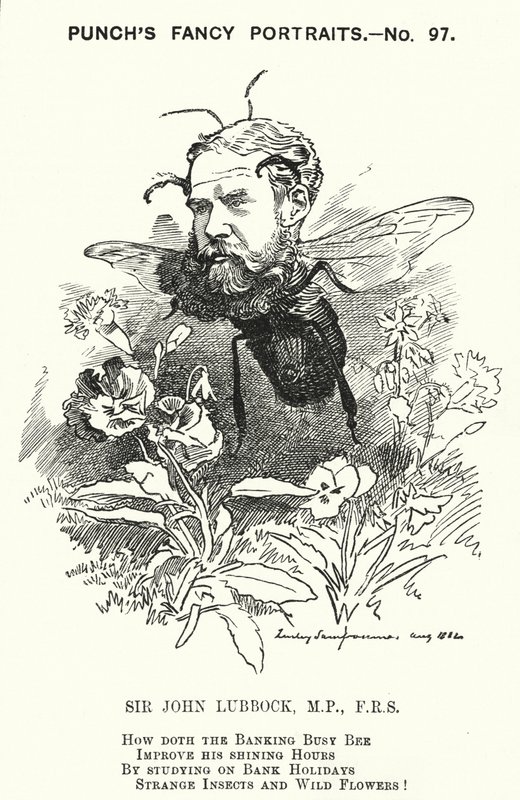 Desenho animado de soco: John Lubbock de Edward Linley (after) Sambourne