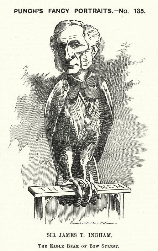 Soco cartoon: Sir James Taylor Ingham, advogado inglês e magistrado da polícia (gravura) de Edward Linley (after) Sambourne
