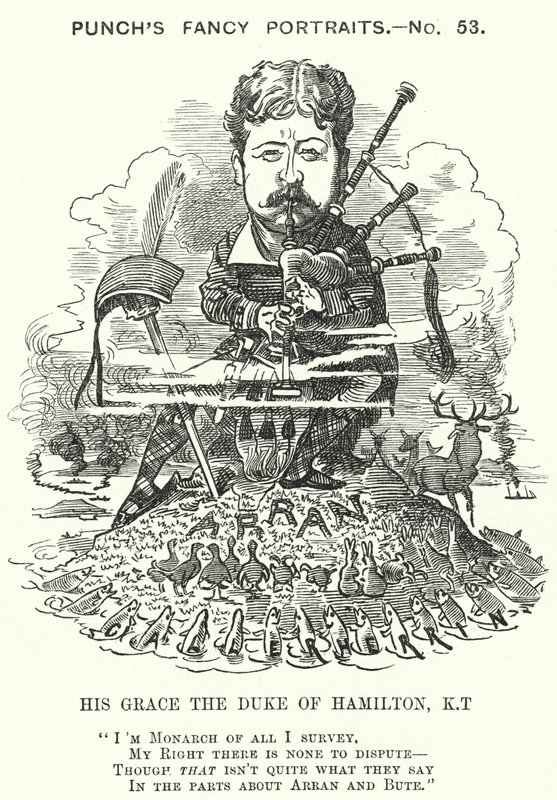 Soco cartoon: William Douglas Hamilton de Edward Linley (after) Sambourne