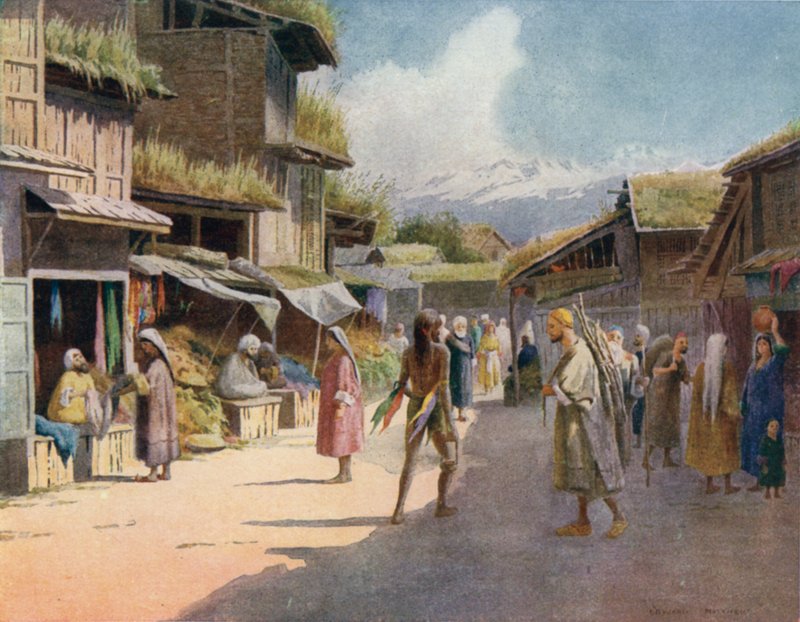 Um bazar de Srinagar de Edward Mary Joseph Molyneux
