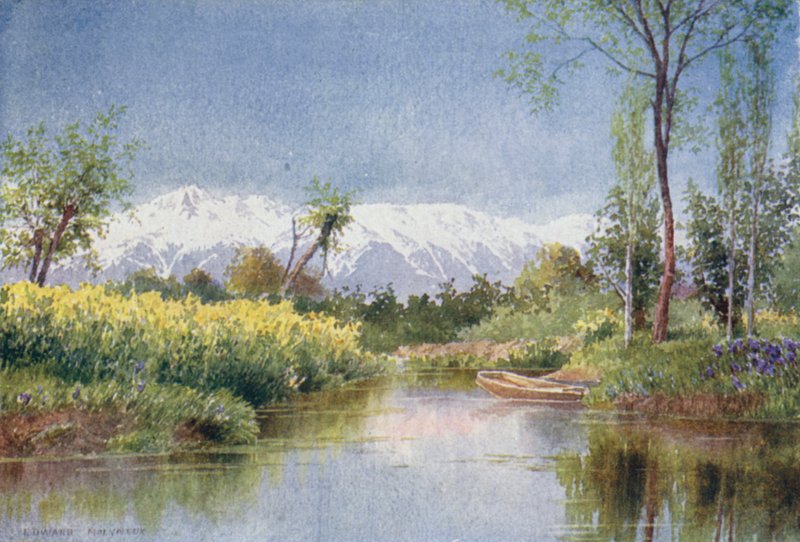 No lago Dal na primavera de Edward Mary Joseph Molyneux