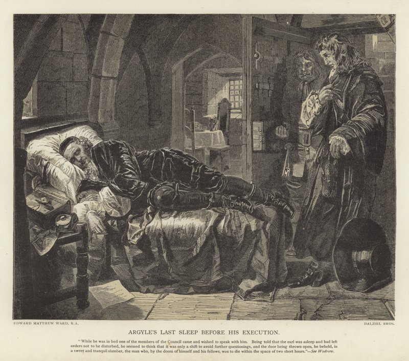 O último sono de Argyle antes de sua execução de Edward Matthew Ward