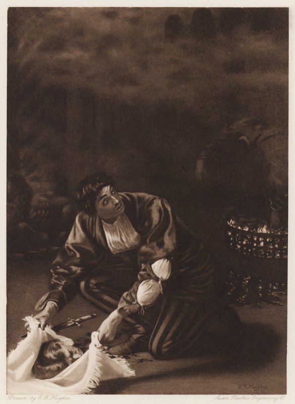 Il Pecorone: Dia IX, Novela I, O Mestre Ladrão (litho) de Edward Robert Hughes