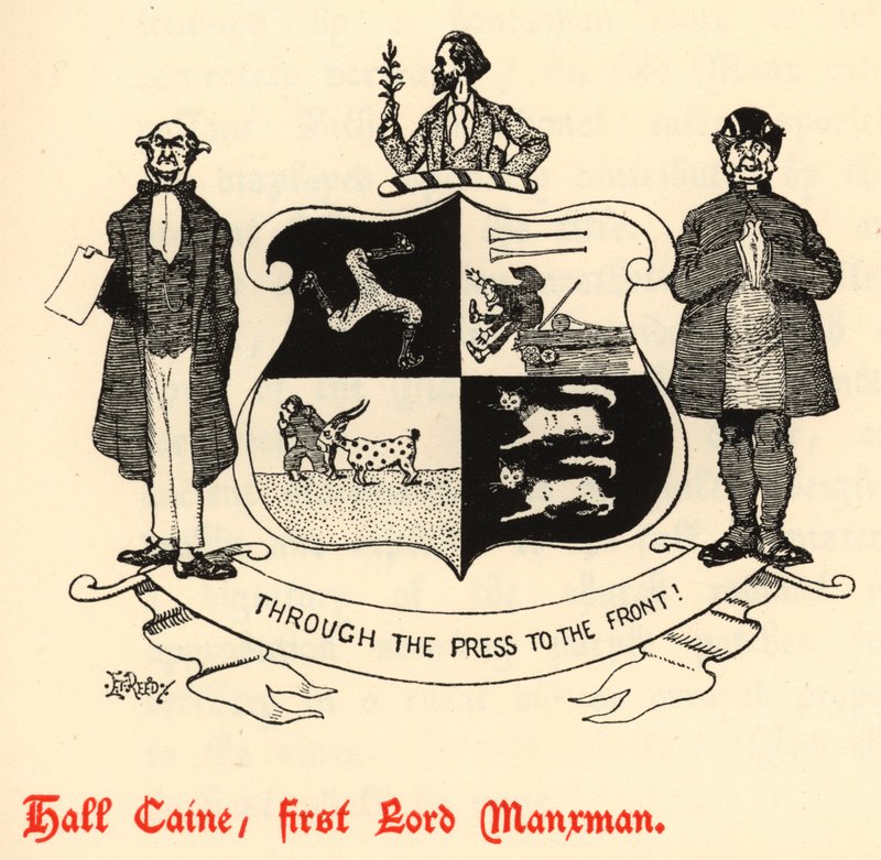 Hall Caine, Primeiro Senhor Manxman (gravura) de Edward Tennyson Reed