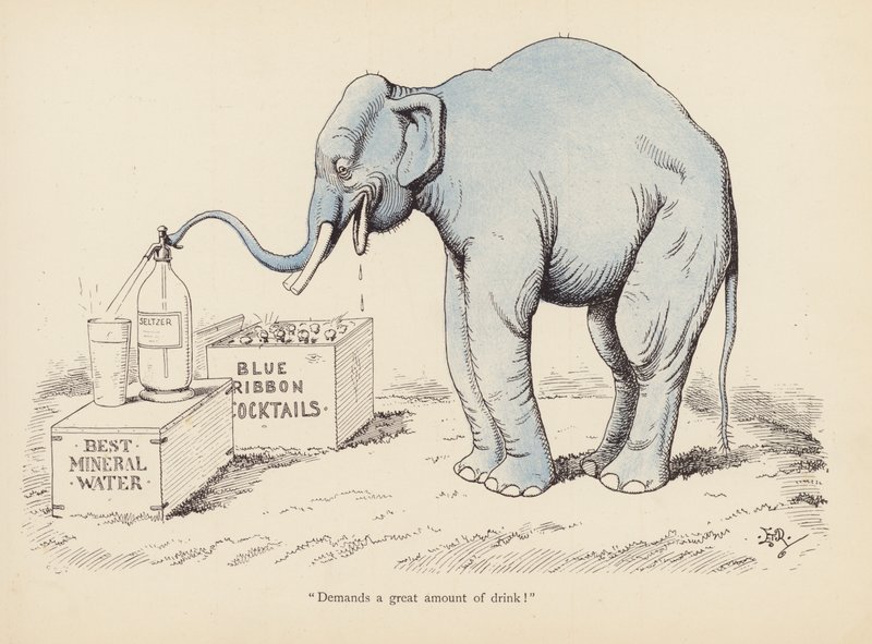 Cauda com torção: O Elefante (cor litho) de Edward Tennyson Reed