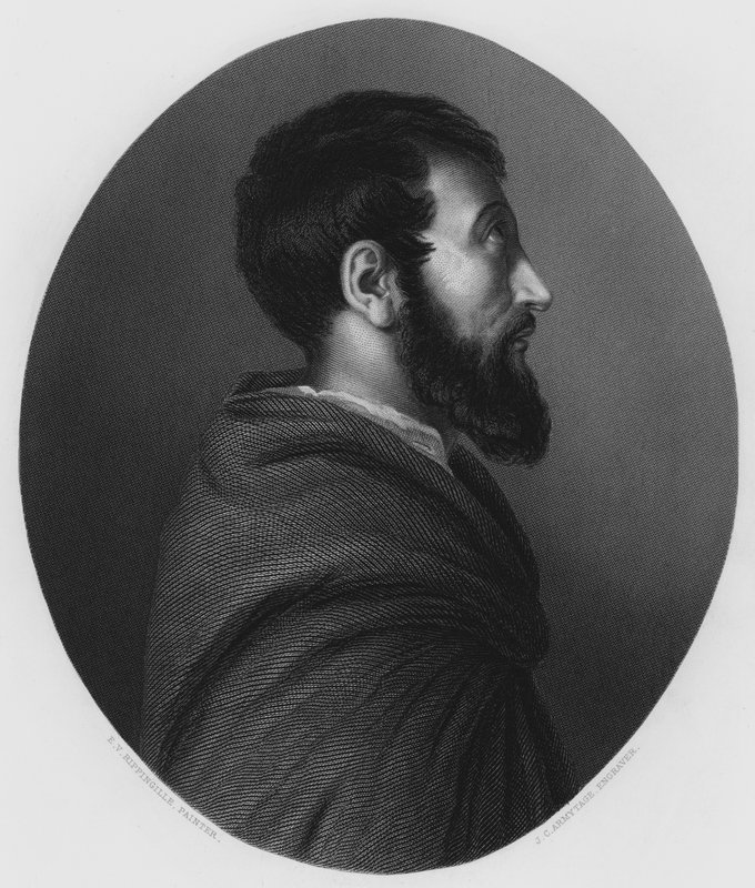 O Monge, da foto na Galeria Vernon (gravura) de Edward Villiers Rippingille