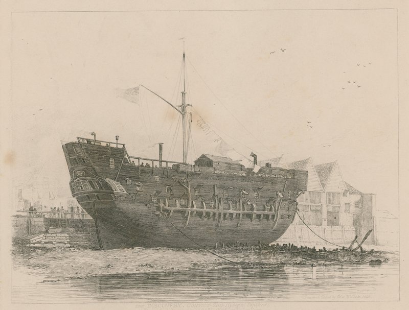 O Discovery deitado no Deptford de Edward William Cooke
