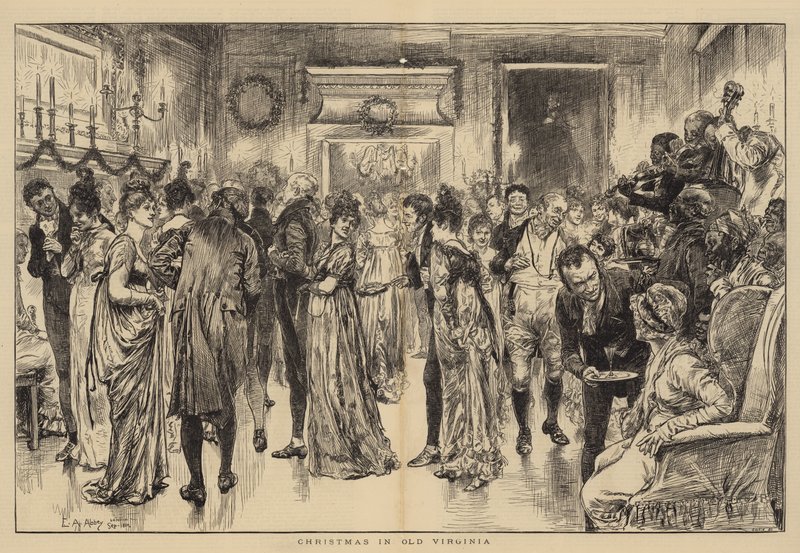 Natal, em, antigas, virgínia de Edwin Austin Abbey