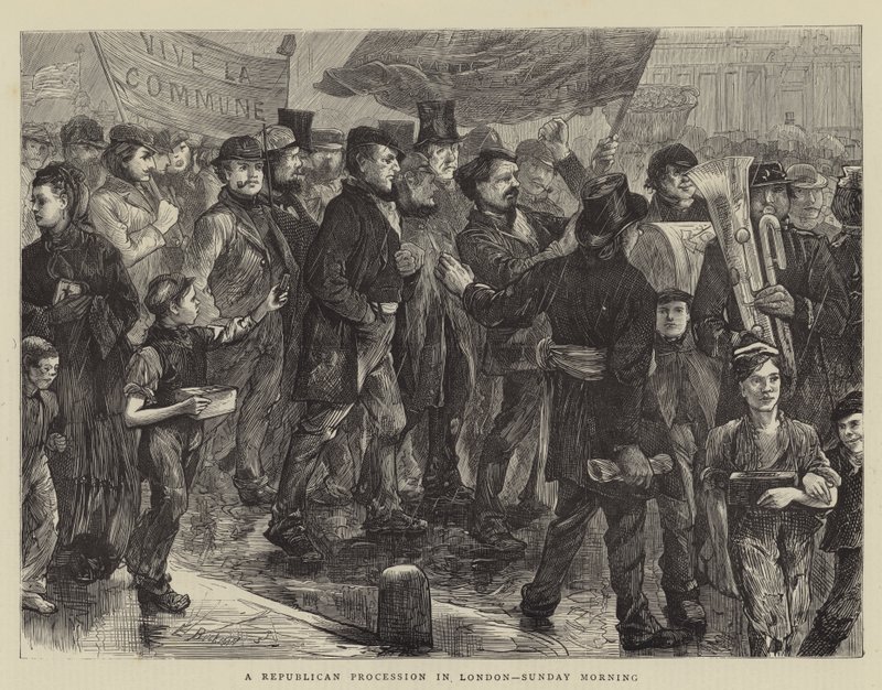 Uma procissão republicana em Londres, domingo de manhã de Edwin Buckman