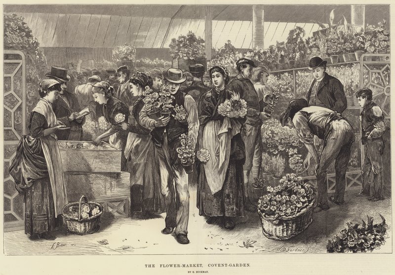 O Mercado De Flores, Covent Garden de Edwin Buckman
