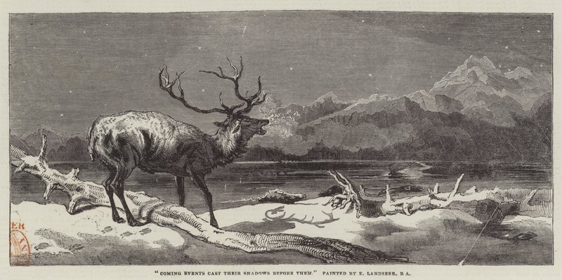 Próximos eventos lançam suas sombras diante deles de Edwin Landseer