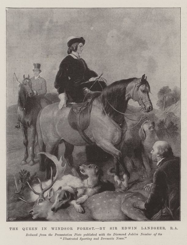 A rainha na floresta de Windsor de Edwin Landseer