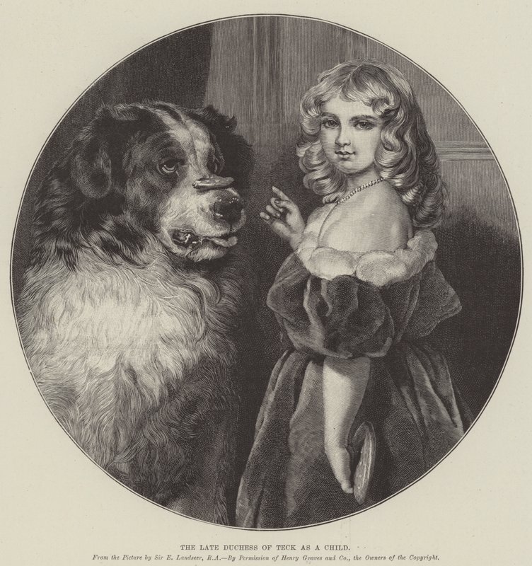 A duquesa tardia de Teck como uma criança de Edwin Landseer