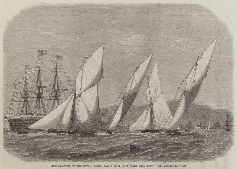 Fósforo-cortador do Royal London Yacht Club, o começo de Erith de Edwin Weedon