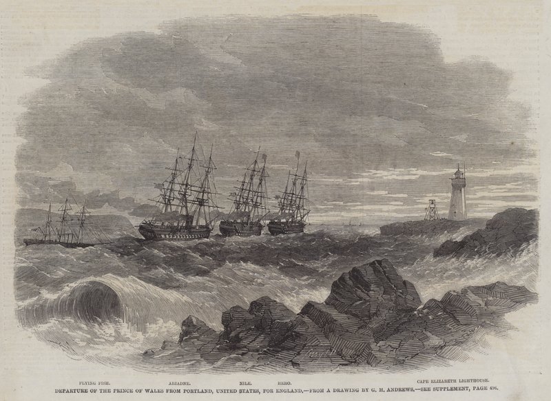 Partida do Prince of Wales de Portland, Estados Unidos, para a Inglaterra de Edwin Weedon
