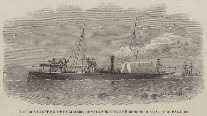 Gun-Boat acabou de ser construído por Messers Rennie para o imperador da Rússia de Edwin Weedon