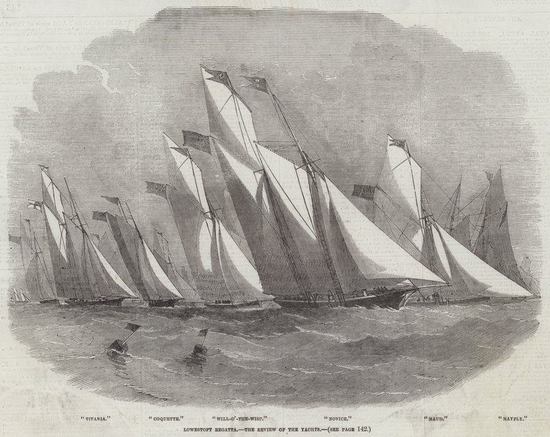Regata de Lowestoft, a revisão dos iate de Edwin Weedon
