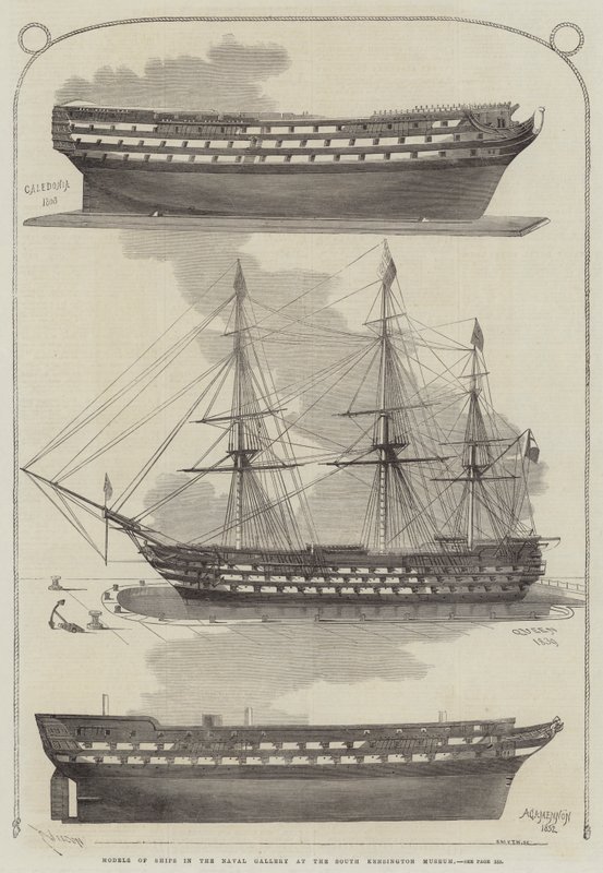 Modelos de Navios na Galeria Naval do South Kensington Museum de Edwin Weedon