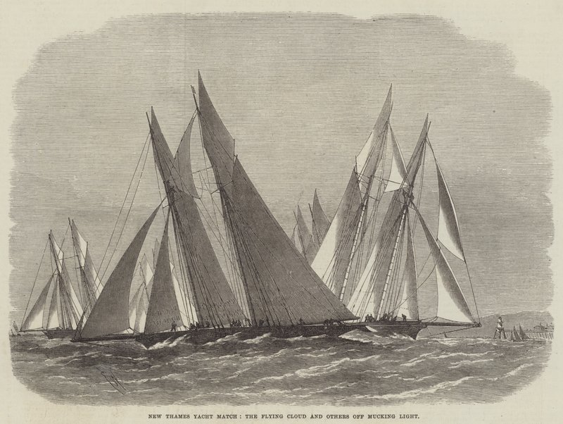 New Thames Yacht Match, a Flying Cloud e outras da Mucking Light de Edwin Weedon