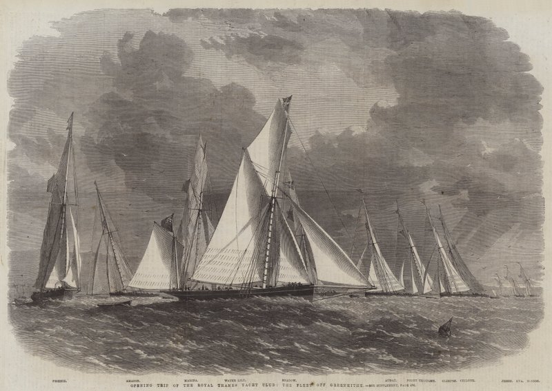 Viagem de Abertura do Royal Thames Yacht Club, a Frota de Greenhithe de Edwin Weedon