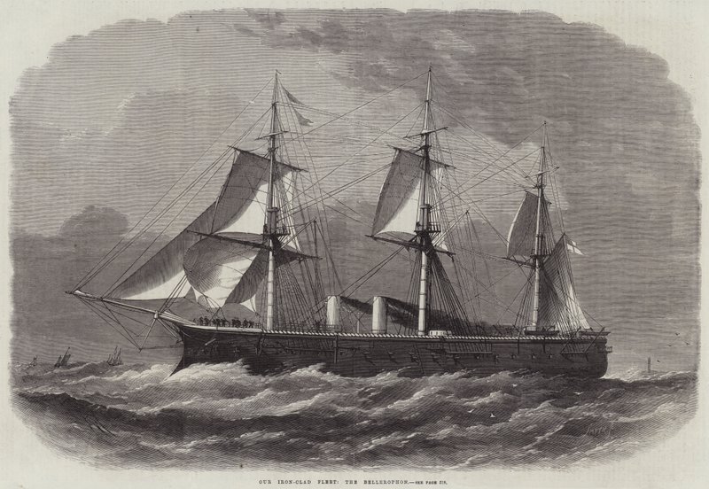Nossa frota de ferro, o Bellerophon de Edwin Weedon