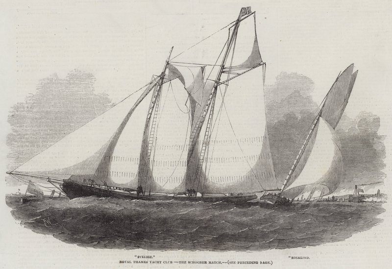 Royal Thames Yacht Club, o jogo de escuna de Edwin Weedon