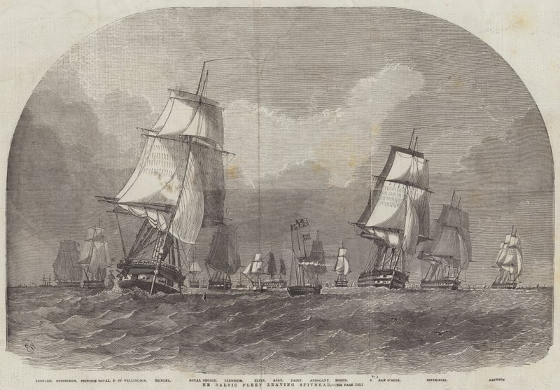 A Frota Báltica deixando o Spithead de Edwin Weedon