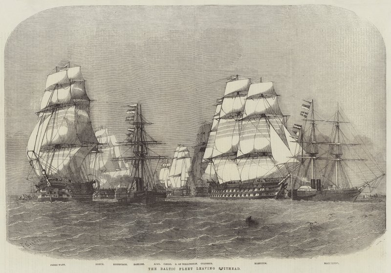 A Frota Báltica deixando o Spithead de Edwin Weedon