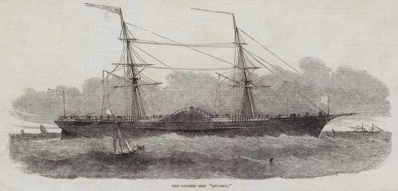 O navio calórico Ericsson de Edwin Weedon