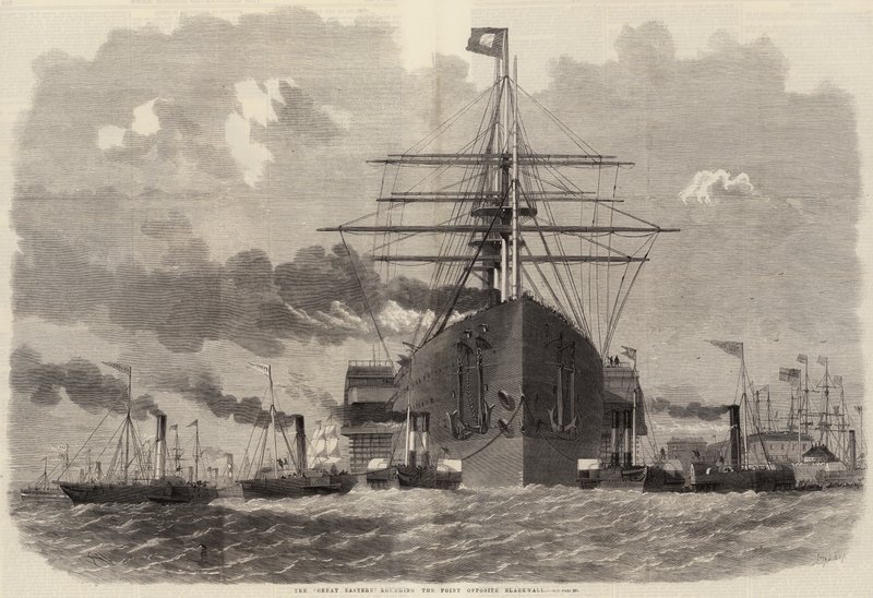 O Great Eastern que arredonda o ponto oposto a Blackwall de Edwin Weedon