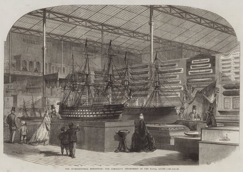 A Exposição Internacional, o Departamento do Almirantado do Tribunal Naval de Edwin Weedon