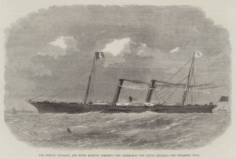 O Novo Barco a Vapor de London, Chatham e Dover Railway Company, o Príncipe Imperial de Edwin Weedon