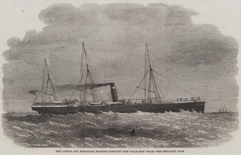 O novo Oscar Steam-Ship da London and Edinburgh Shipping Company de Edwin Weedon
