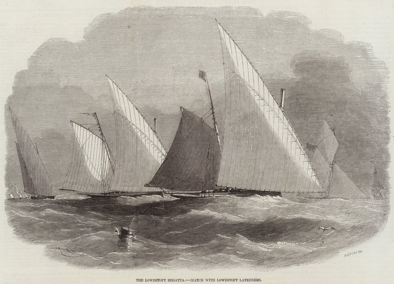 A Regata de Lowestoft, Combine com os Lateeners de Lowestoft de Edwin Weedon