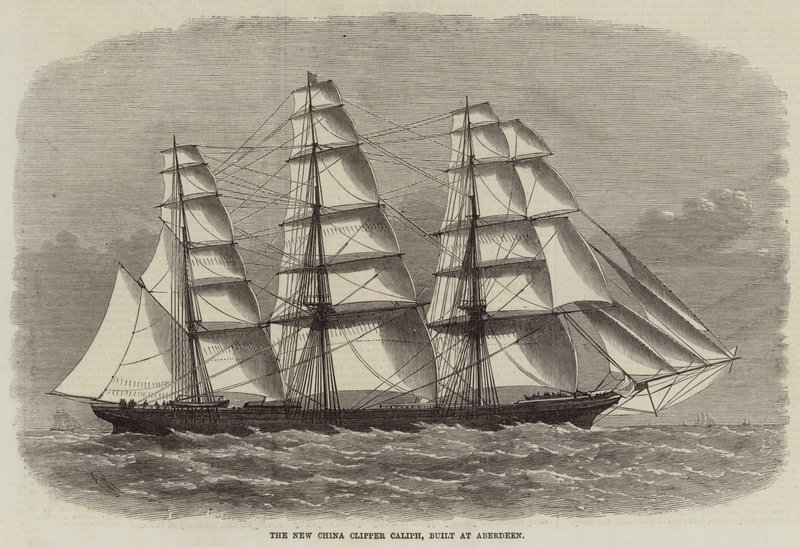 O New China Clipper Caliph, construído em Aberdeen de Edwin Weedon