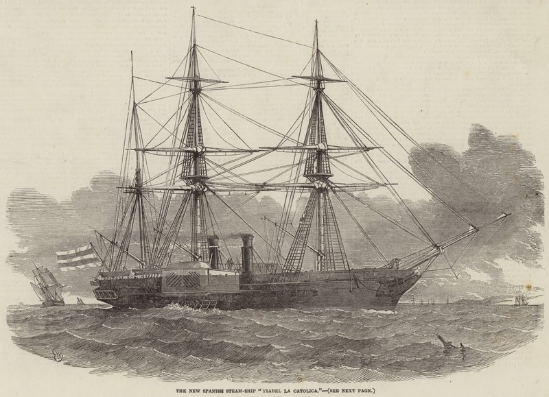O Novo Navio a Vapor Espanhol Ysabel La Catolica de Edwin Weedon