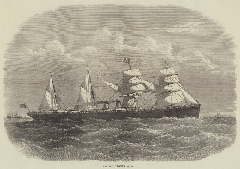 O novo navio a vapor do Egito de Edwin Weedon