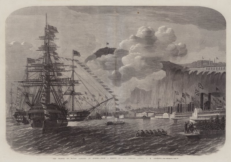O Príncipe de Gales pousando em Quebec de Edwin Weedon